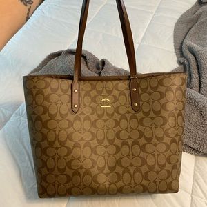 Large Monogrammed Coach Purse